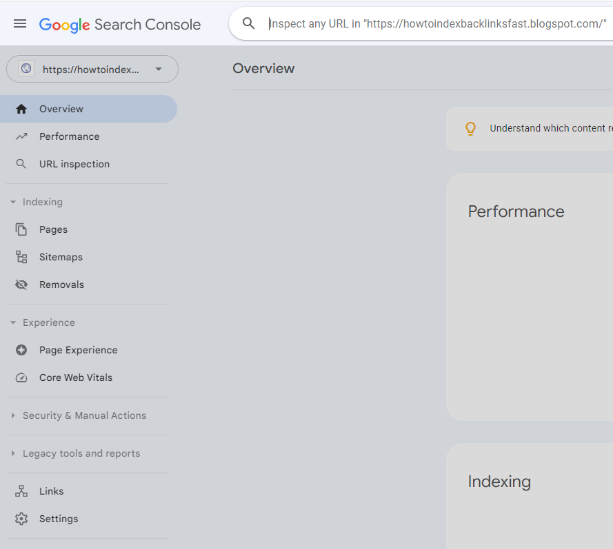 GSC URL Inspection tool