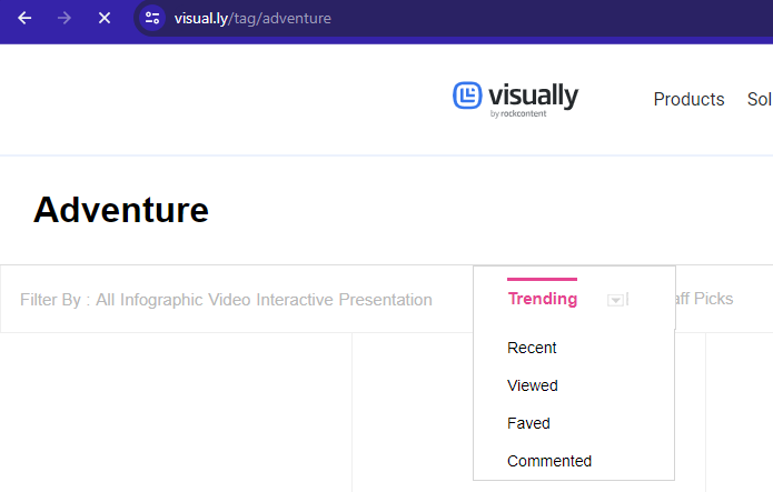 Find and research your topic on Visual.ly