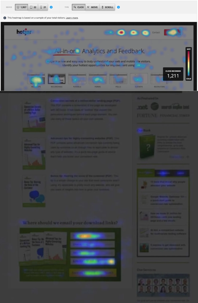 Track your visitors movement