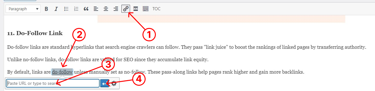Dofollow links