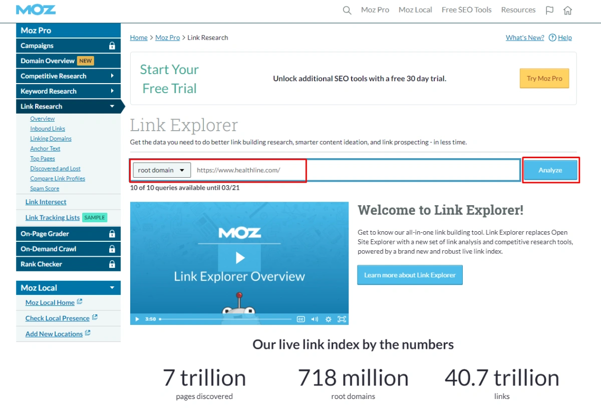 Enter the URL of the potential host website in the search field