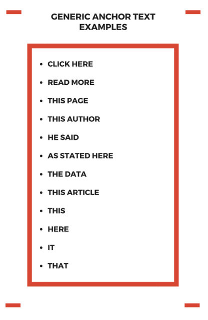 Generic Anchor Text