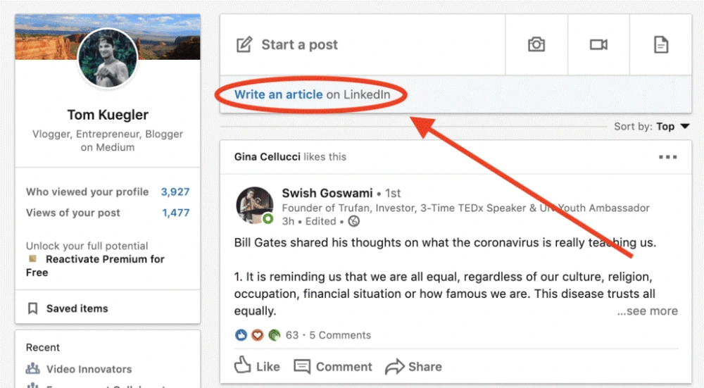 Linkedin for parasite SEO