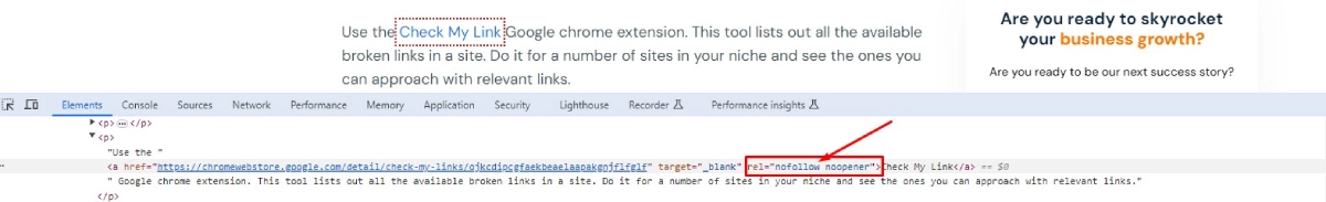 Nofollow Links