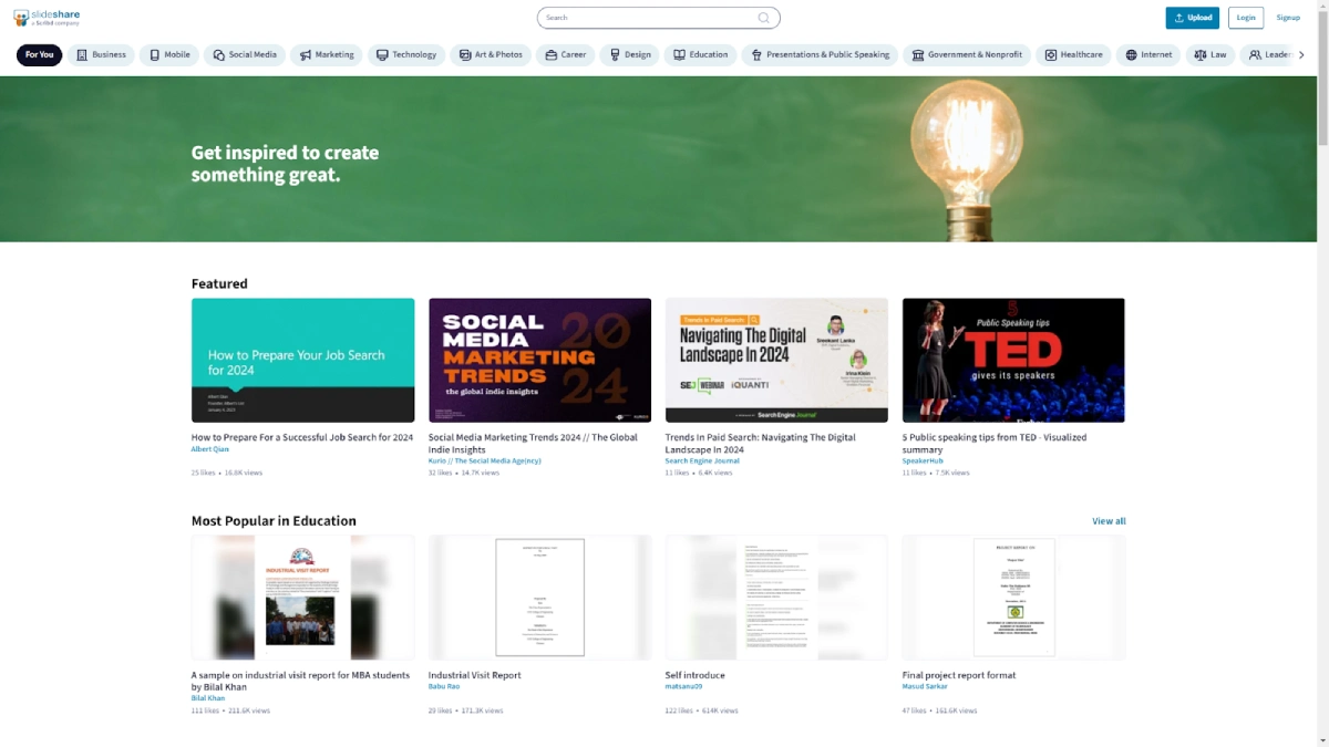 SlideShare for parasite SEO